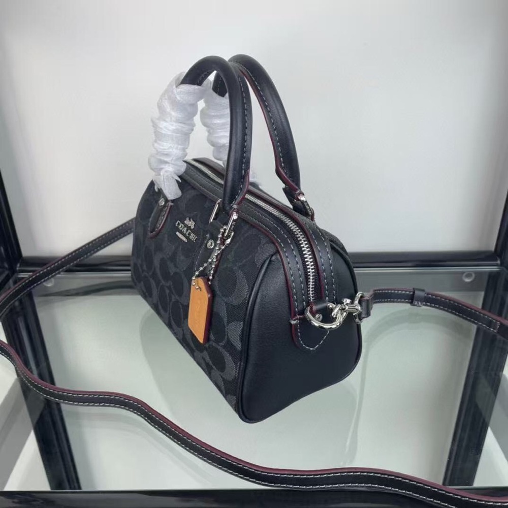 Coach Rowan Satchel Bag In Signature Denim Canvas NWT CY699 - Picture 3 of 7